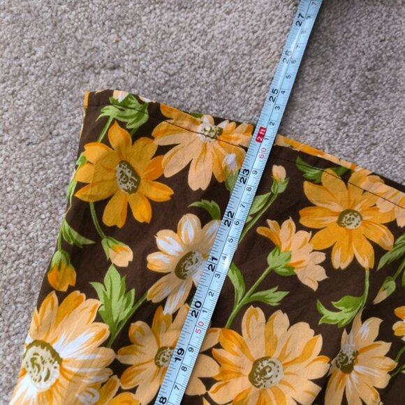 Vintage Charlie White Silk Retro 70s Floral Cottage Tapestry Sunflower Shirt M - Picture 5 of 6